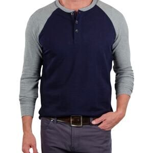 Tailor Vintage Airotec Performance‎ Stretch Waffle Henley Size S